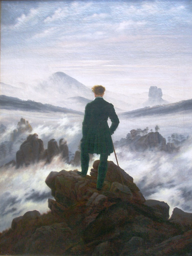 Wanderer above the Sea of Fog van artiesten Caspar David Friedrich