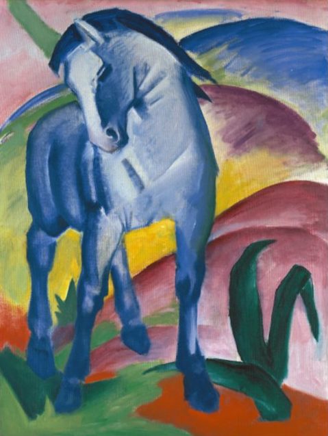 Das blaue Pferd von Künstler Franz Marc