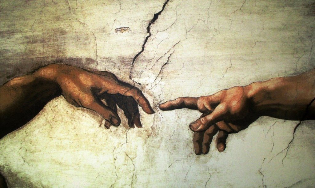 De schepping van Adam van Michelangelo Buonarroti