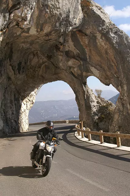 A motorbike ride on the road of the Ardèche gorges