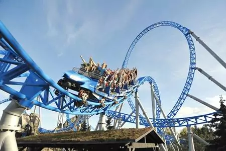 blue fire roller coaster