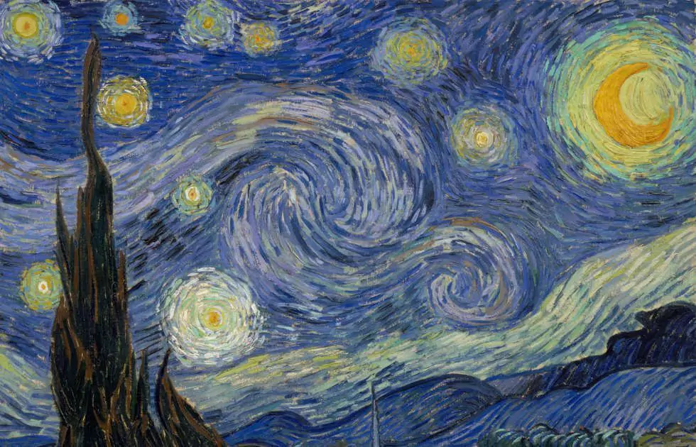 The starry night by artists Vincent van Gogh